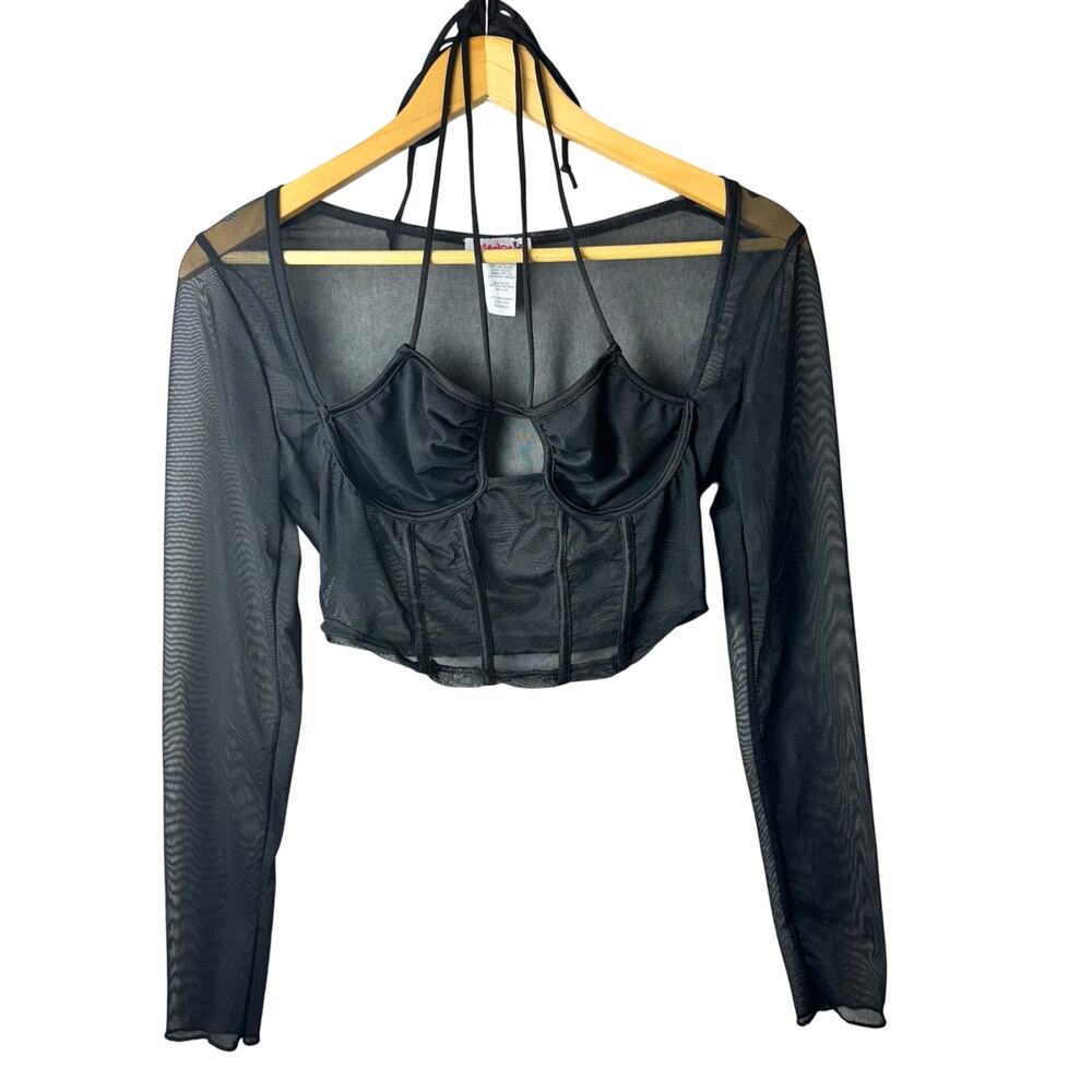 Madrag Corset Top Whimsigoth Black Romance Coquette Boho Fairy Punk Emo Witchy